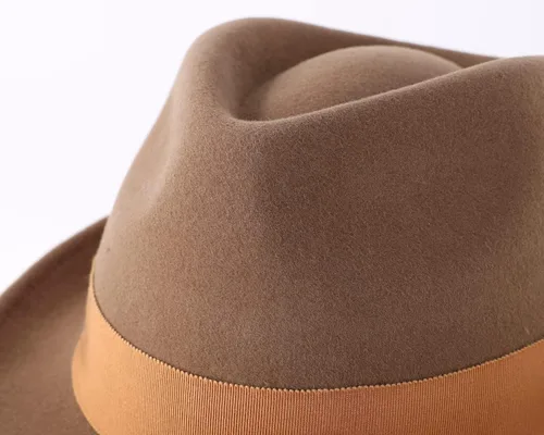 Vista 57 de Home Prefer Sombrero de invierno de fieltro de lana para hombre Sombrero de ala corta Fedora