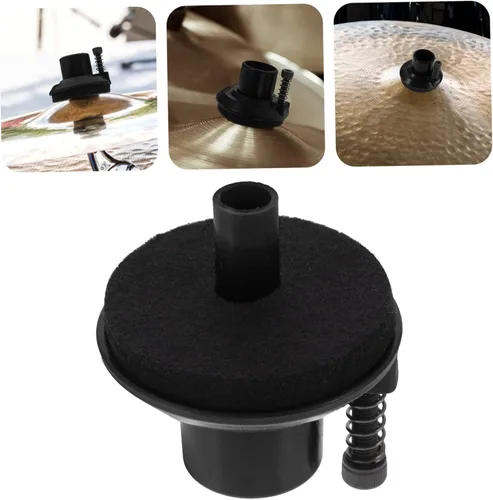 Vista 5 de Juego de accesorios de platillo de tambor Hi-hat Piezas de repuesto Almohadillas de fieltro para batería