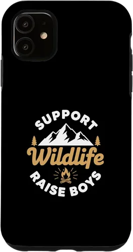 Vista 8 de Parent Support Wildlife Raise Boys - Mom Dad Outdoors Case for iPhone 16