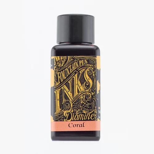 Vista 29 de Tinta embotellada para pluma estilográfica Diamine, 30 ml - Ámbar