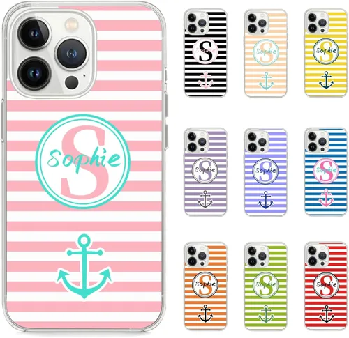 Vista 21 de Fundas personalizadas con inicial y nombre personalizado para Samsung Negro