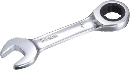 Vista 11 de uxcell Llave combinada de trinquete rechoncha de 0.236 in métrica 72 dientes 12 herramientas terminadas en caja de puntos, CR-V