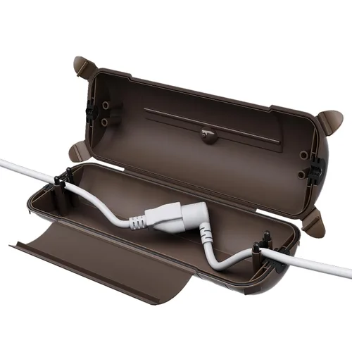 Vista 20 de Flemoon - Paquete de 3 fundas impermeables para cable de extensión para exteriores Small Electrical Connection Box for Straight Plug, Socket