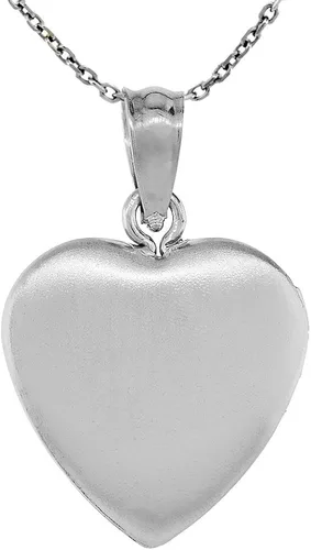 Vista 4 de Collar pequeño de plata de ley de 0.6in con forma de corazón y mariposas de 40,6 a 20.0in
