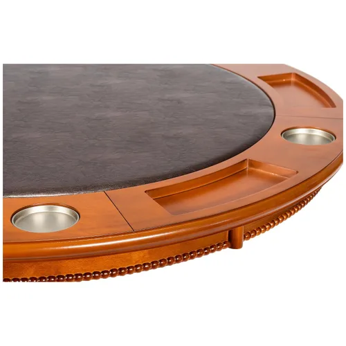 Vista 3 de Sunset Trading Juego de mesa de comedor Bellagio de 5 piezas, tapa de póquer reversible con portavasos