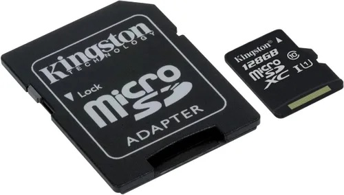 Vista 2 de Kingston Canvas Select - Tarjeta de memoria microSDHC de 128 GB clase 10 microSD UHS-I 80MB/s R Tarjeta de memoria flash con adaptador (SDCS/128GB)