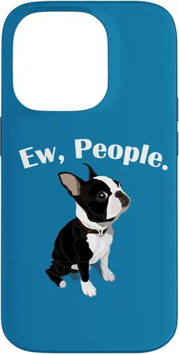 Vista 17 de Funny Mens Womens Kids Cartoon Ew People Bostie Dog Lover Case for iPhone 17