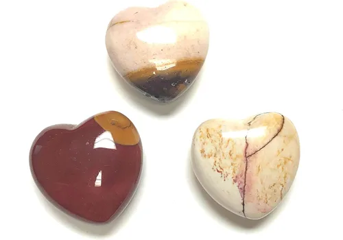 Vista 8 de Amatista 30MM pulido Worry Stone Puff Heart and Velvet Pouch