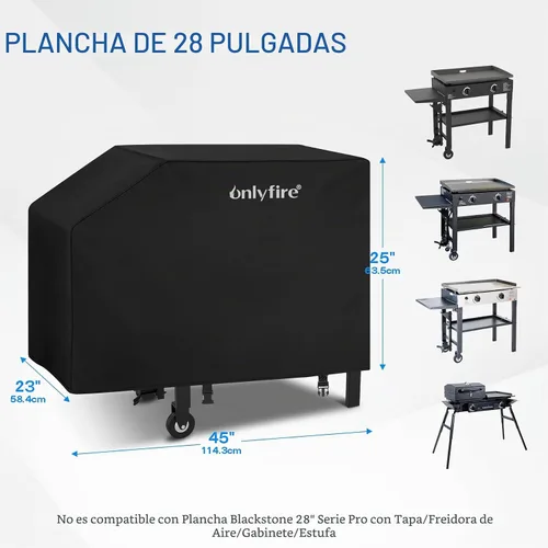 Vista 2 de Onlyfire Cubierta de plancha para plancha Blackstone de 28 pulgadas, 600D
