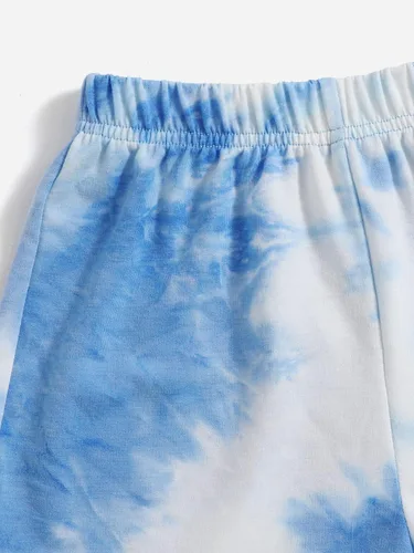 Vista 3 de OYOANGLE Pantalones cortos casuales de verano para niñas con cintura elástica para caminar