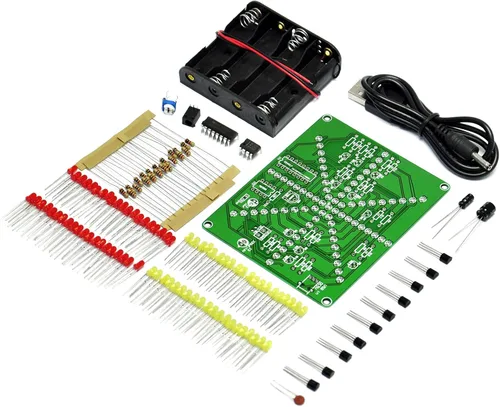 Vista 6 de Gikfun Electrónica LED intermitente luces que sueldan práctica Junta PCB DIY Kit EK1874