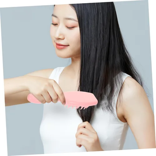 Vista 7 de Mikinona Cepillo de champú de mango largo, depurador de cuero cabelludo para cabello largo, masajeador de cabello, peine para caspa