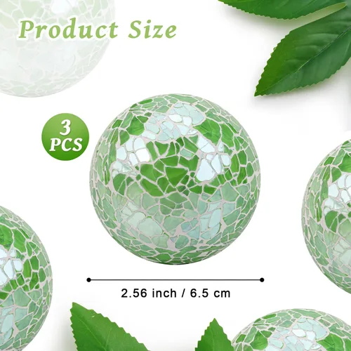 Vista 9 de Bolas decorativas para cuencos, 3 unidades, 2.6 pulgadas, bolas