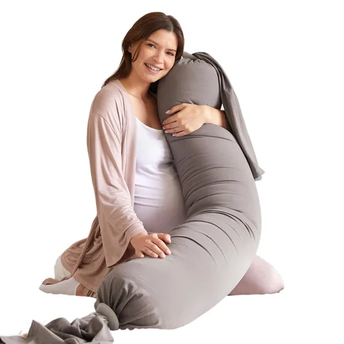 Vista 12 de bbhugme Almohada de embarazo, oliva polvoriento, firmeza y forma ajustables Oliva polvorienta