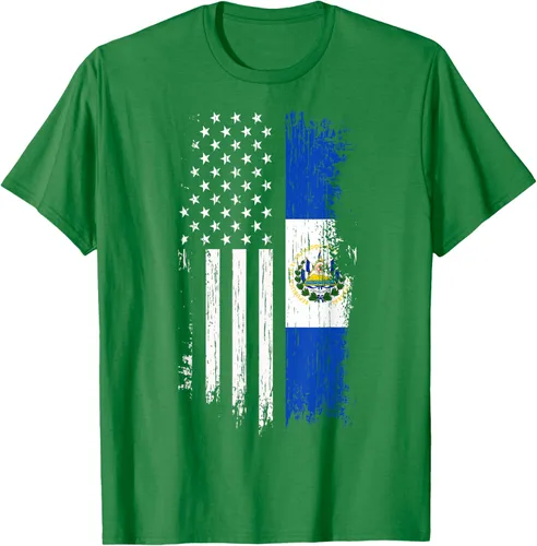 Vista 5 de Camiseta de la bandera de Estados Unidos salvadoreño - Camiseta de El Salvador USA