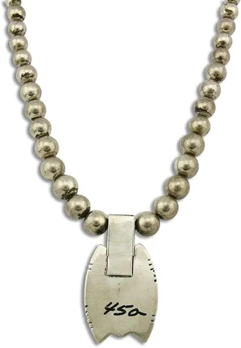 Vista 3 de Navajo - Collar de turquesa con diamantes azules de plata 925 hecho a mano, turquesa