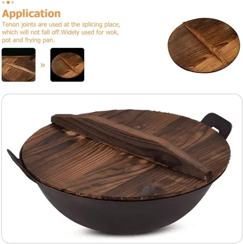 Vista 4 de Luxshiny Wok tapa de cocina herramienta olla hogar chapoteo wok pan tapa cocina asiática