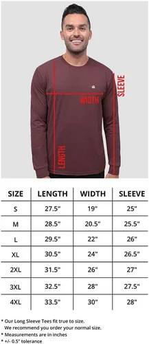 Vista 6 de INTO THE AM Camisetas de manga larga para hombre S-3 XL - Camisetas de trabajo casuales de manga larga para hombre