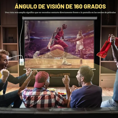 Vista 6 de DINAH Pantalla de proyector eléctrica de 72 pulgadas con control remoto, caída automática de aire para interiores, proyección motorizada 4K 3D HD