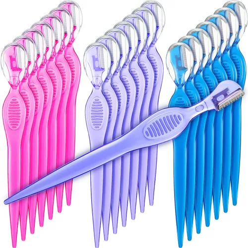 Vista 7 de Mudder - 21 fundas para recortadora de cejas, color negro Facial Shaver for Women Makeup, Multipurpose Dermaplaning Tool with Safety Guard