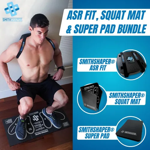 Vista 3 de FIT Ab Squat Roller Dual Mat Bundle (FIT ASR con una alfombrilla para sentadillas y una súper almohadilla)