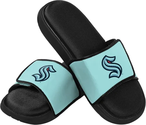 Vista 135 de FOCO Sandalias deportivas de espuma para ducha con logotipo de equipo universitario de la NCAA para hombre