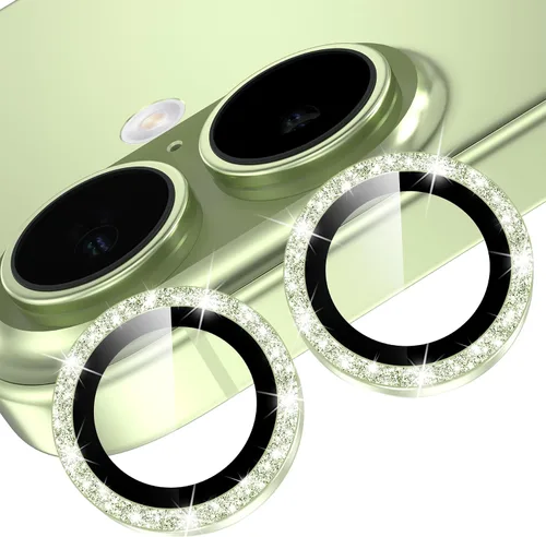 Vista 27 de YWXTW Protector de lente de cámara para iPhone 15/15 Plus/16e/ 17e, anillo de metal antiarañazos individual protector de pantalla de vidrio templado