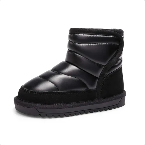 Vista 6 de DREAM PAIRS Botas de nieve para niñas y niños, zapatos de tobillo de invierno de 0.394 pulgadas con forro de piel sintética para niños pequeños