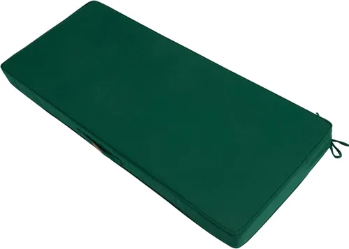 Vista 18 de FUNHOME Cojín de Banco para Exteriores 42 x 18 x 3 Pulgadas, Cojín de Sofá Portátil Resistente al Agua, Cojín de Columpio de Porche con Asa y Lazos