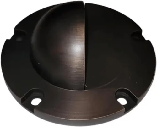 Vista 14 de Ironsmith Foundary Series™ Solid Brass Half Moon Cover In-Ground Well Light – Complete 12V Landscape Fixture w/ MR16 LED (3000K 38°), Waterproof