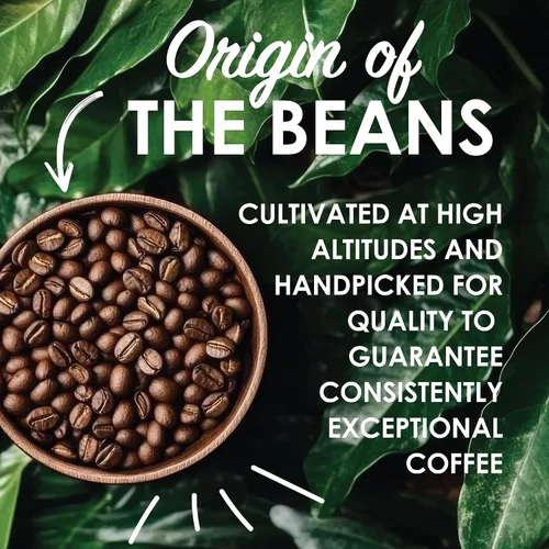Vista 8 de Magnum Exotics Coffee Blue Mountain - Mezcla de café tostado medio ligero, grano entero, hecho de granos 100% arábica, sabor rico y suave, tostado