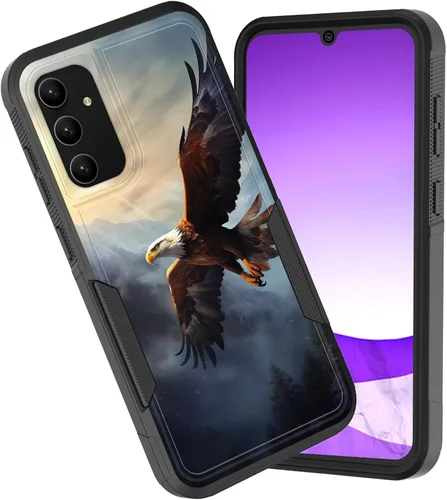 Vista 38 de Funda para Galaxy A15 5G, doble capa híbrida resistente a prueba de golpes, policarbonato duro, silicona suave, TPU, funda protectora para Samsung