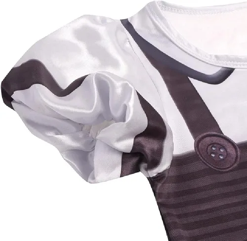Vista 5 de Quenny Disfraces de vampiro de terror para niñas, vestidos de Agatha con estampado de engaño oscuro