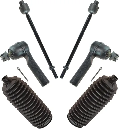 Vista 180 de TRQ Kit de dirección delantera con barra de acoplamiento de fuelle de piñón y cremallera compatible con Toyota Echo 2000-2005