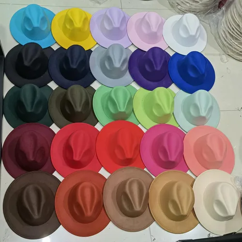 Vista 3 de Faringoto Sombrero Fedora para mujer, sombrero de invierno de lujo para hombre para mujer