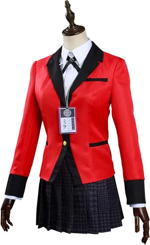 Vista 2 de Yumeko - Disfraz de Jabami para cosplay, uniforme de jugador compulsivo para Halloween, conjunto completo