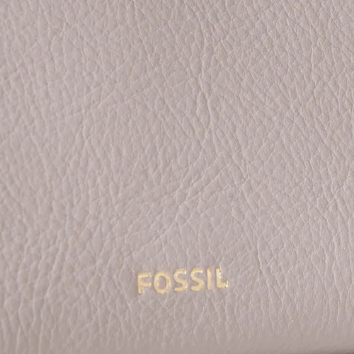 Vista 3 de Fossil Logan Cartera de piel con bloqueo RFID, tamaño medio, con cremallera y correa de muñeca