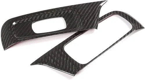 Vista 6 de Ajuste para Porsche 911 718 LHD 2013-2021 Accesorios interiores de fibra de carbono real para puerta de automóvil, panel de interruptor de control