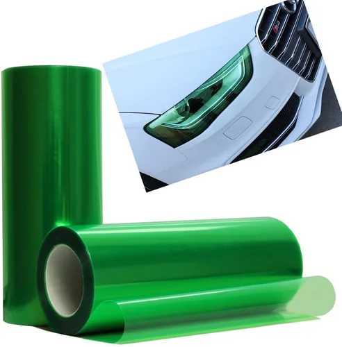 Vista 5 de Película de vinilo tintado autoadhesivo de 12 por 48 pulgadas para luces delanteras, traseras, de niebla, Transparente