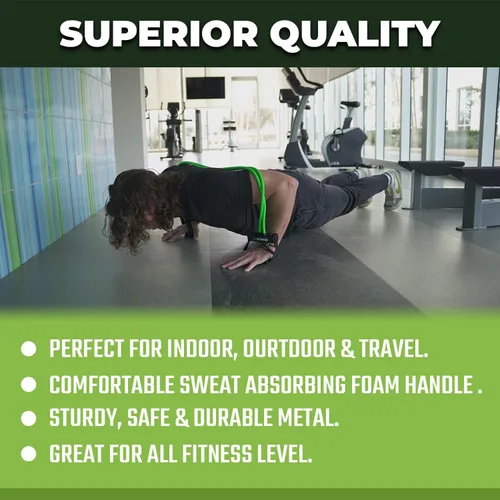 Vista 4 de Gorilla Bow Resistance Bands with Handles Quick-Lock Multi-Layer Exercise Bands for Work Out, Non Slip Grip for Full-Body Strength Training, Heavy