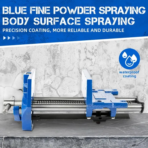 Vista 5 de Tornillo de carpintería de liberación rápida COGNATIVE de 7 pulgadas, fuerza de 3300 libras 7” wood vise with 8” opening, 3” throat, quick release