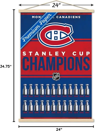 Vista 7 de Trends International NHL Montreal Canadiens - Póster de pared con marco magnético