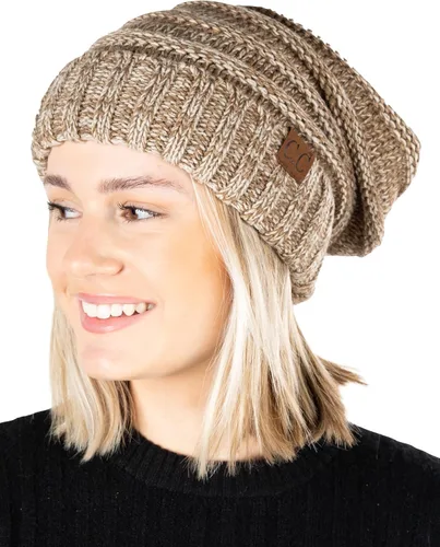 Vista 52 de Funky Junque Gorro de moda de punto trenzado de talla extragrande, grueso, abrigado, suave y holgado