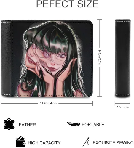 Vista 2 de Cartera delgada de cuero plegable con soporte para tarjetas de crédito, 2, talla única