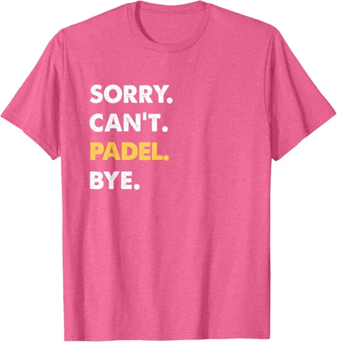Vista 36 de Sorry Can't Padel Bye Funny Camiseta de Padel, Negro