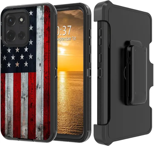 Vista 122 de Funda para Moto G Stylus 5G 2023 con funda de clip para cinturón y soporte, resistente de doble capa, resistente a prueba de golpes, para Motorola