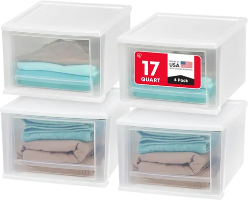 Vista 14 de IRIS USA Paquete de 2, 6 cuartos de galón pequeño organizador