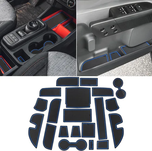 Vista 11 de Auovo Inserto para Portavasos Compatible con Accesorios Ford Maverick 2022 2023 2024 2025 Forros para Portavasos de Consola Central Forros para Negro