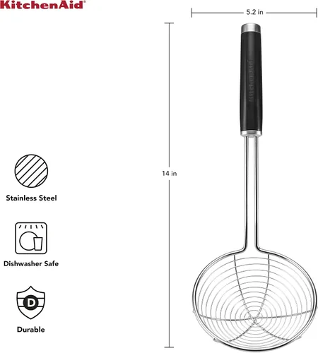Vista 2 de KitchenAid KE010OHOBA - Colador asiático clásico de acero inoxidable (paquete de 12)