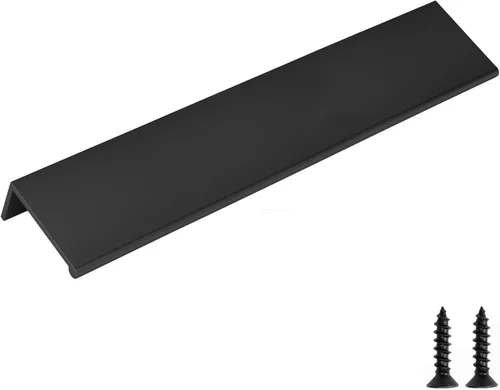 Vista 14 de Goldenwarm - Paquete de 10 tiradores negros de 2-1/2 pulgadas con borde de dedo, tiradores para cajones de cocina, color negro mate, manijas